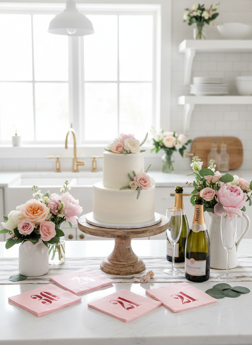 Birthday celebration wide shot