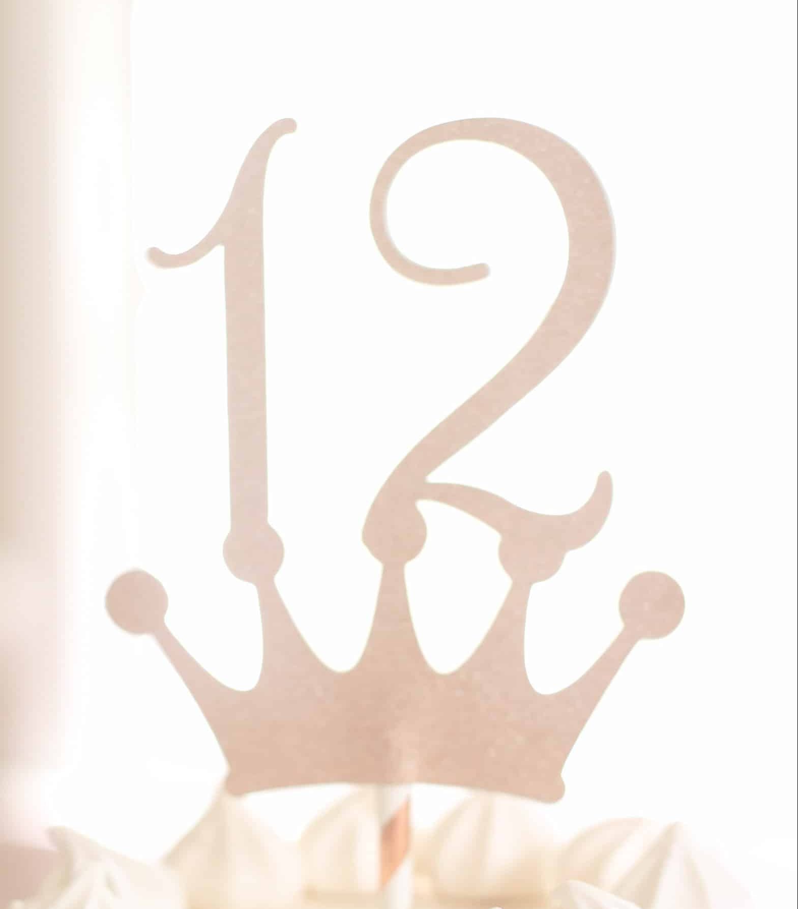 12th birthday crown topper