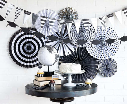 Black and White Backdrop Fans