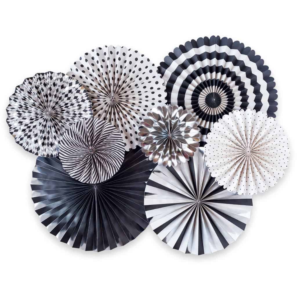 Black and White Backdrop Fans