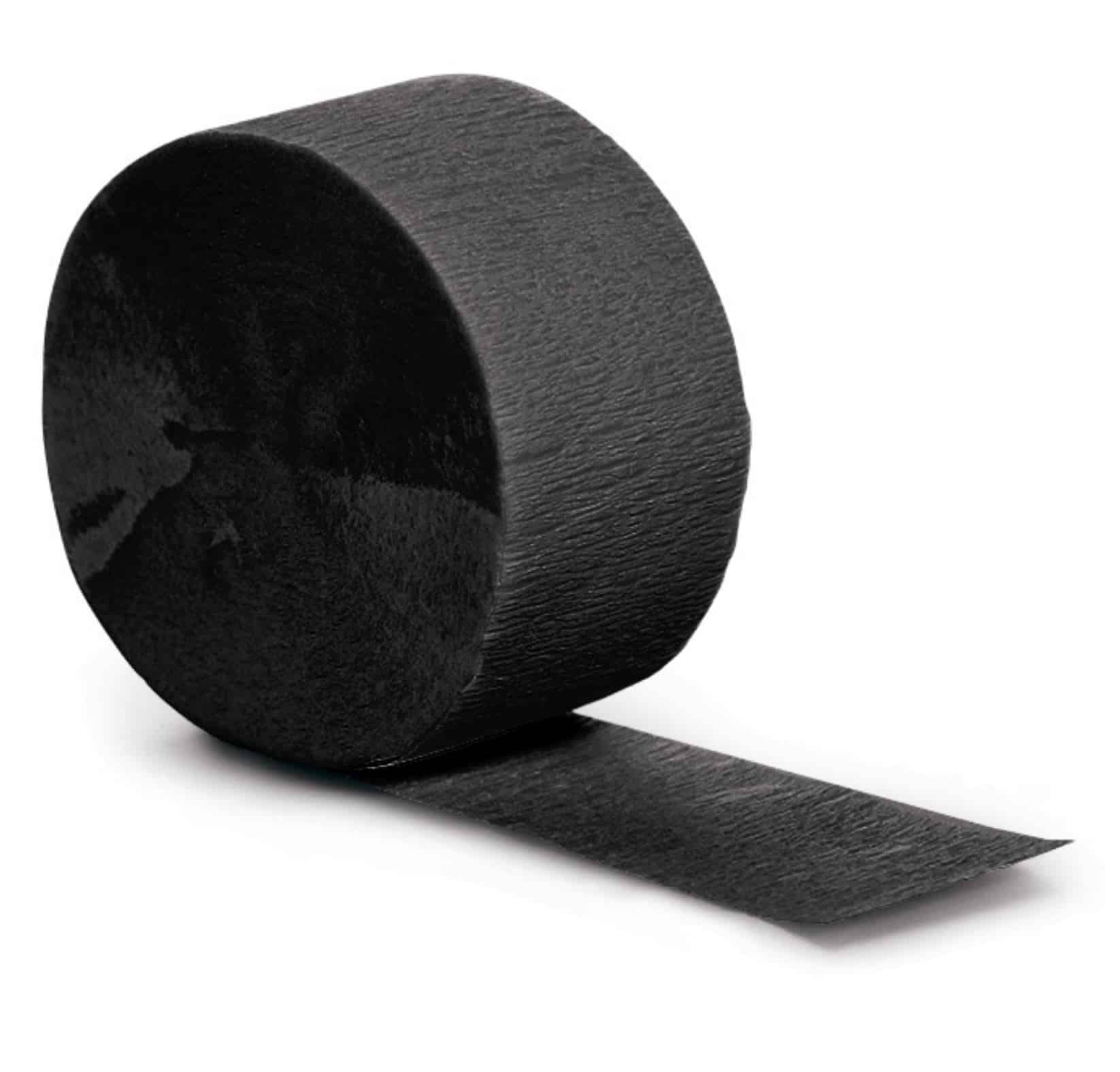 Black Crepe Paper Party Streamser