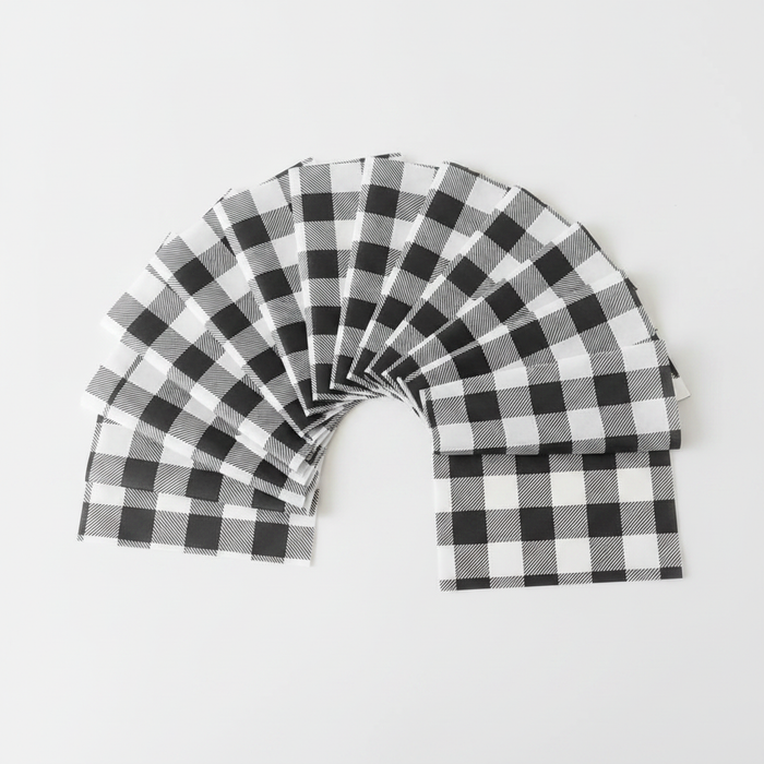 Black & White Buffalo Check Tissue Paper - 10 Sheets