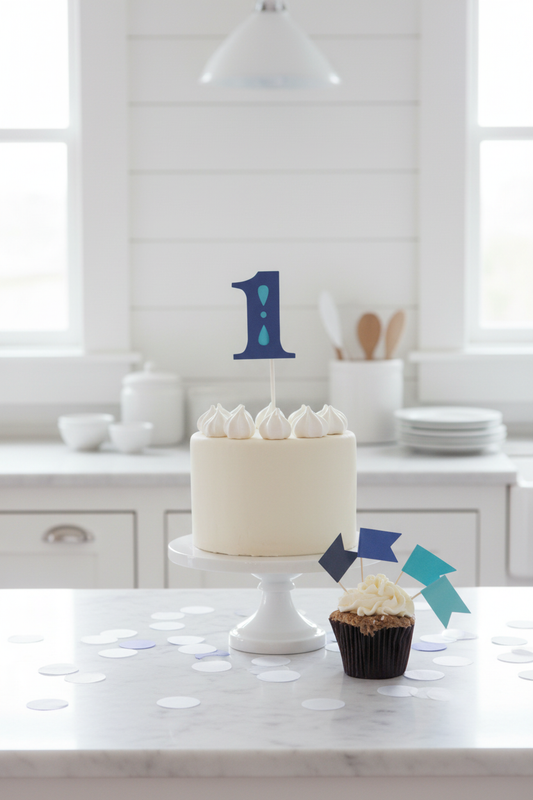 Blue Number 1 Cake