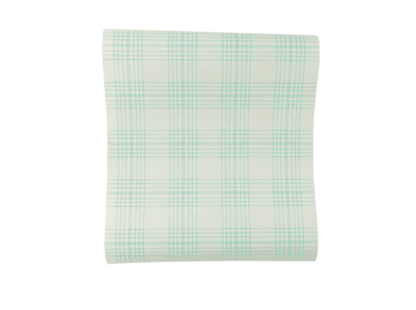 Blue Plaid Paper Table Runner