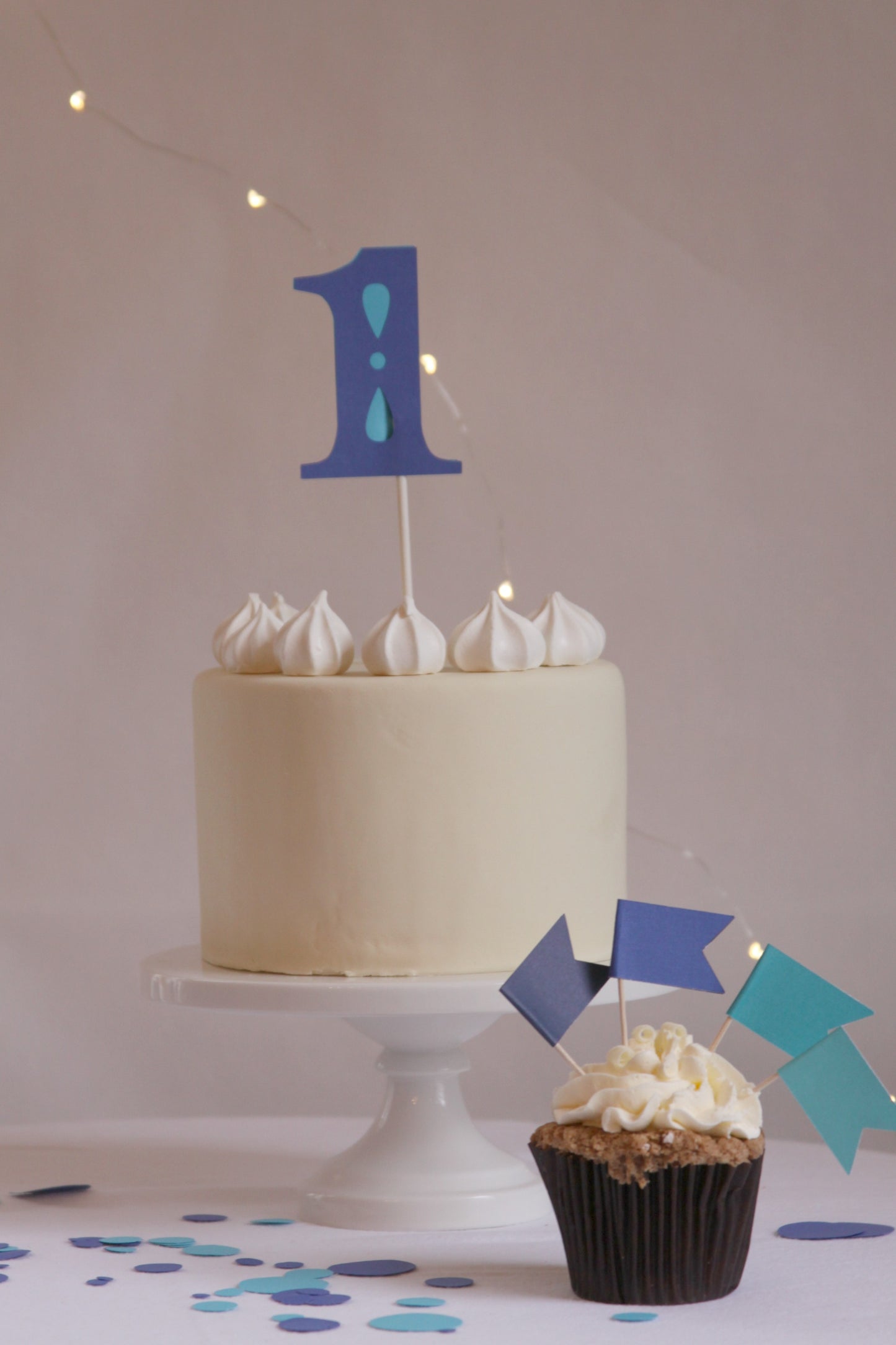 Blue Number Cake Topper | Birthday Cake Smash Topper 0–9