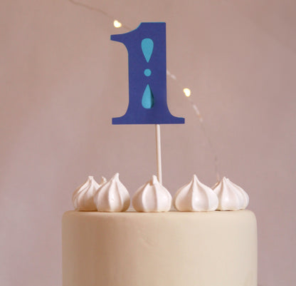 Blue Number Cake Topper | Birthday Cake Smash Topper 0–9