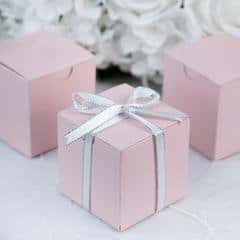 Blush Bridal Shower Favor Boxes