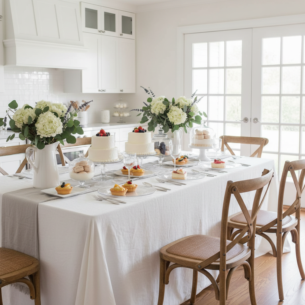Bridal shower dessert table