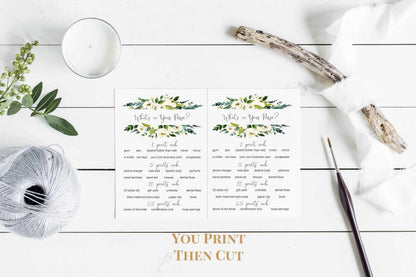 What's in Your Purse Bridal Shower Game