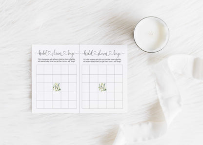 Bridal Shower Bingo Cards to Print at Home by EnFete