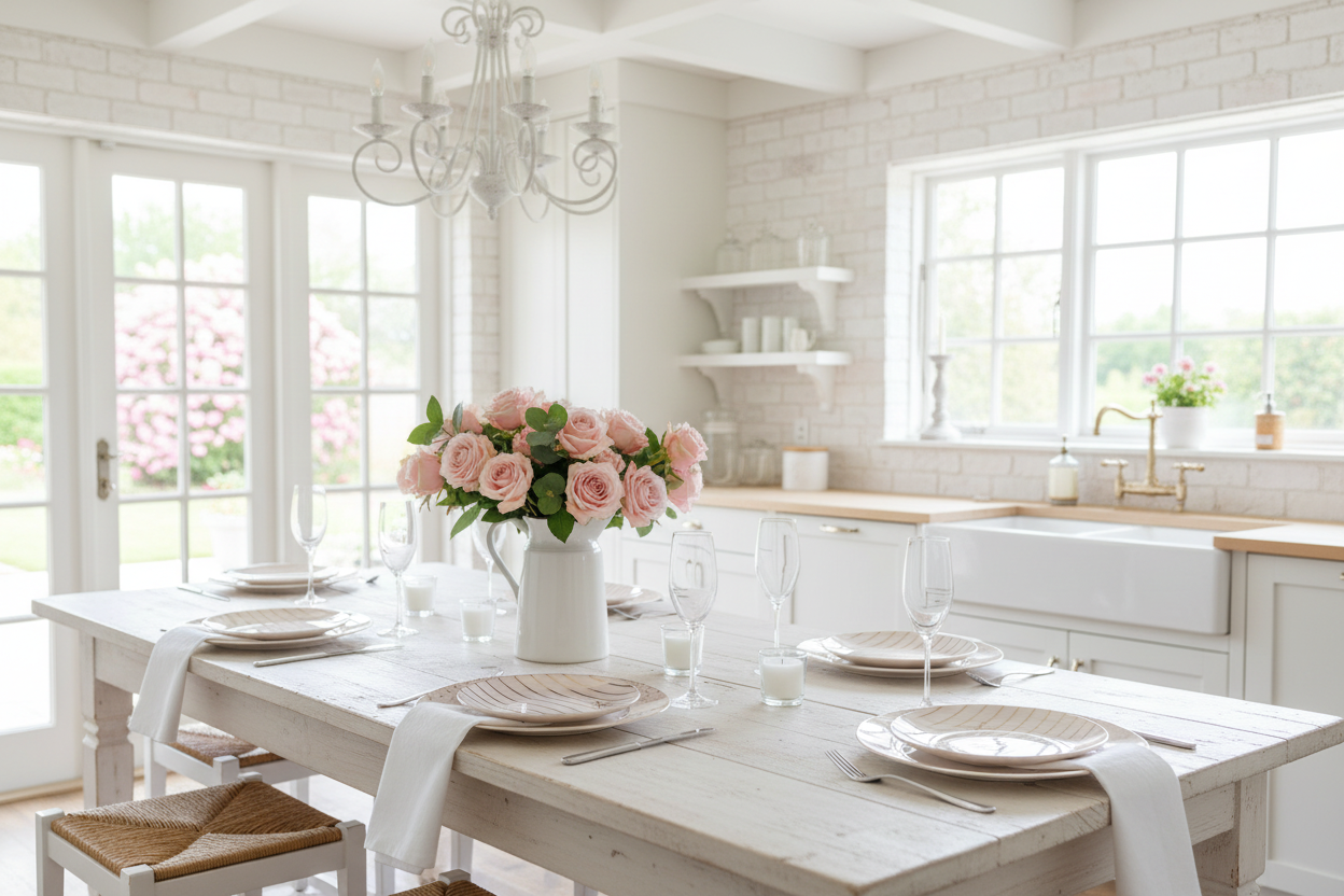 Bridal shower tablescape with bow plates