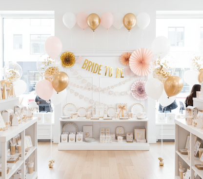 Bride to Be Banner in Boutique Shop