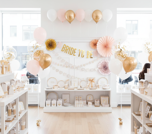 Bride to Be Banner in Boutique Shop