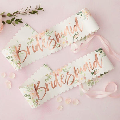 Floral Bridesmaid Sashes