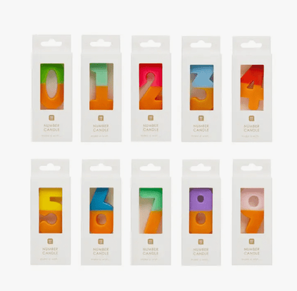 2 Tone Ombre Orange Birthday Number Candles | 0-9 | Single |: 5