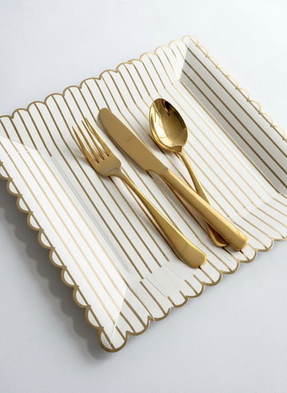 Bright Overhead Gold Striped Placemat