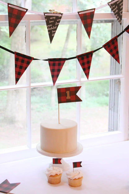 Plaid party goods from EnFete buffalo plaid