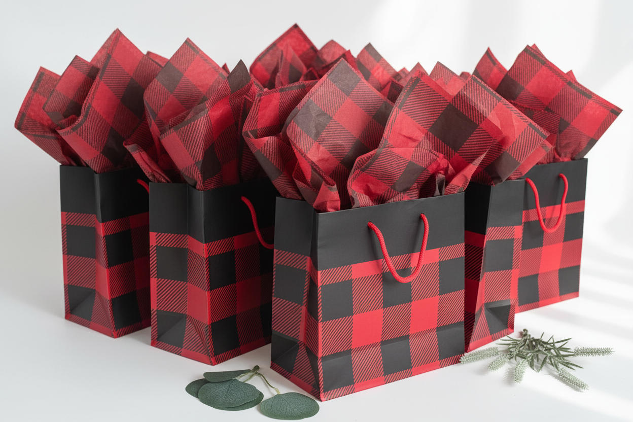 Buffalo Plaid Bags & Tissue Hero - Exact Products
