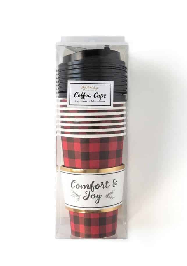 Buffalo Plaid Coffee Cups
