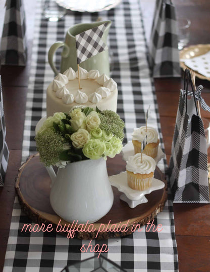 Black and White Buffalo Plaid Bags - Set of 10 bags