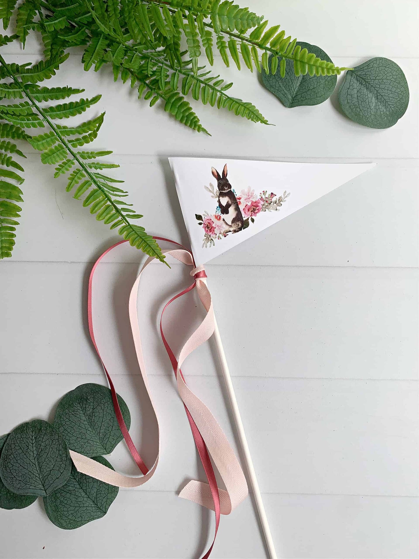 Handmade Easter Bunny Pennant