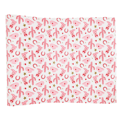 Disco Cowgirl Patterned Paper Table Runner