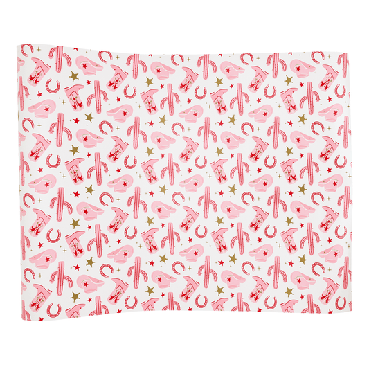 Disco Cowgirl Patterned Paper Table Runner