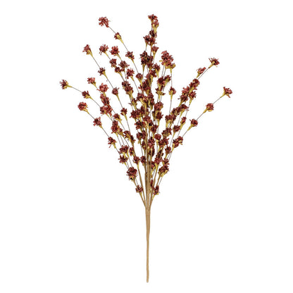 Burgundy Fall Blossoms Spray, 24" | Artificial Stems for Autumn Centerpieces & Holiday Decor