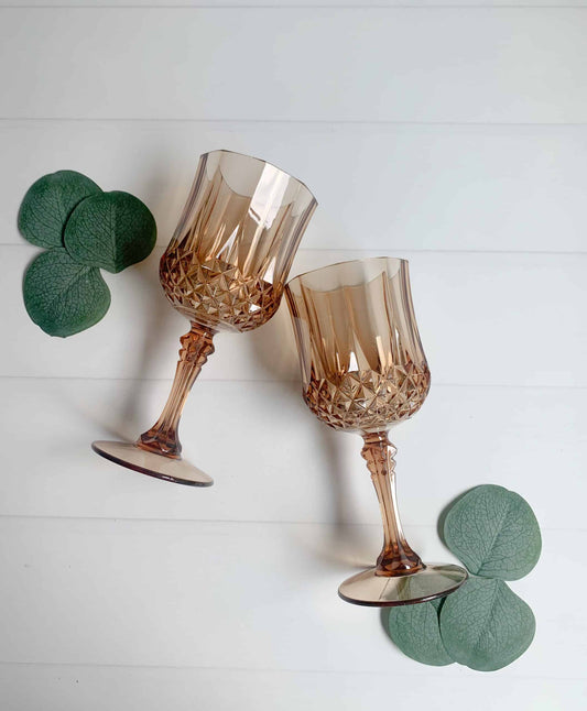 Amber Shatterproof Wine Glasses