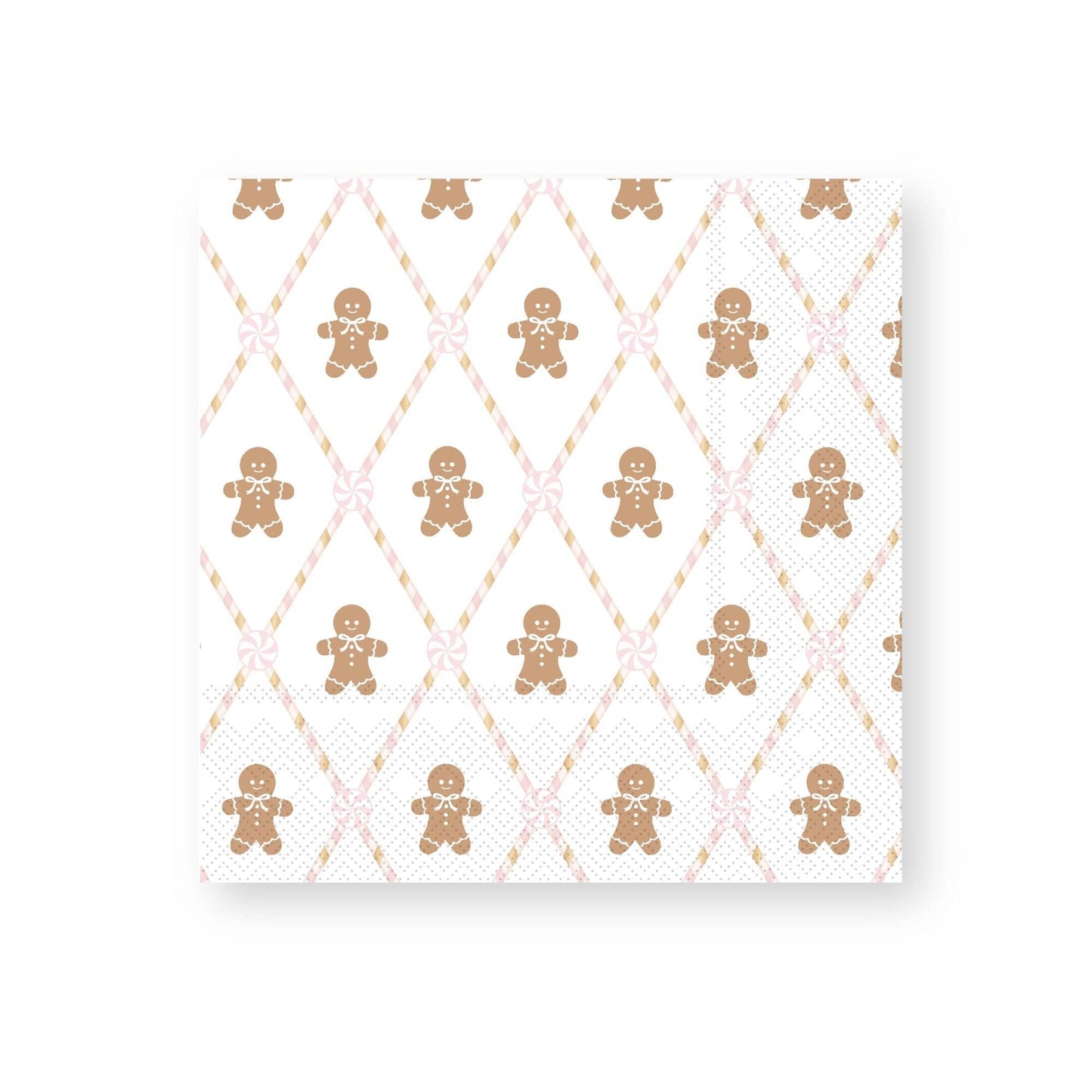 Gingerbread Luncheon Napkins - Christmas Party Napkins Set of 20