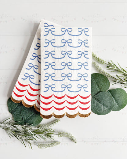 Americana Bows Dinner Napkins