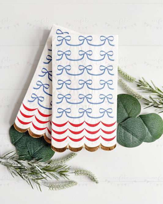 Americana Bows Dinner Napkins