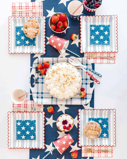 Blue Star Table Runner