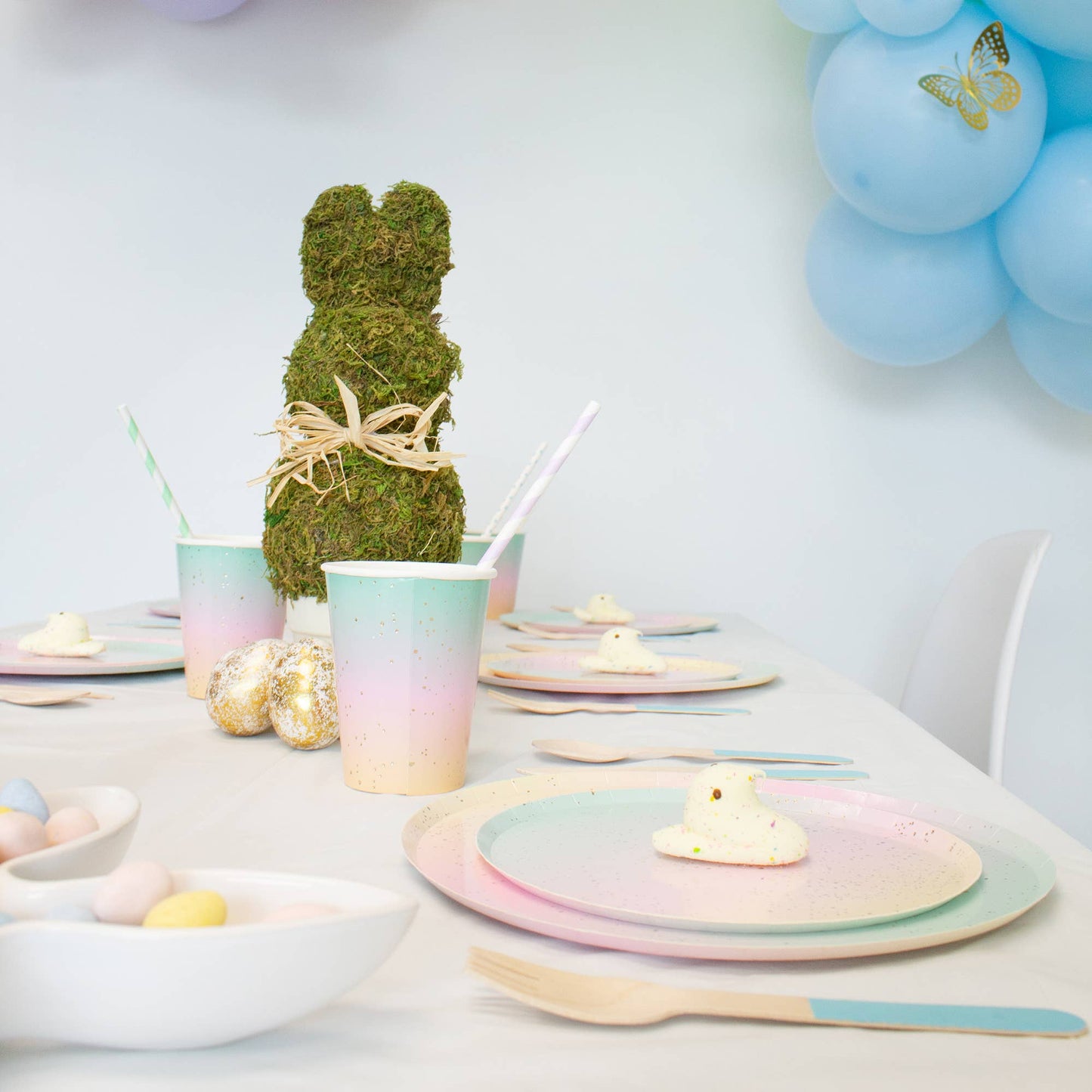 Pastel Rainbow Ombre Paper Cups (Set of 8)