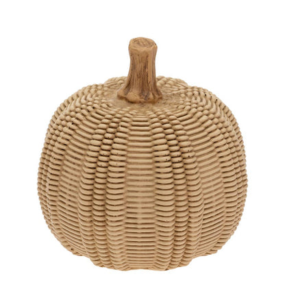 Small Wicker Resin Pumpkin