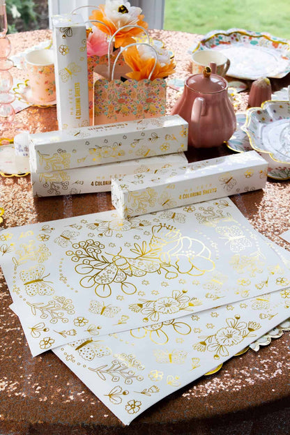 Tea Party Coloring Sheets or Placemats