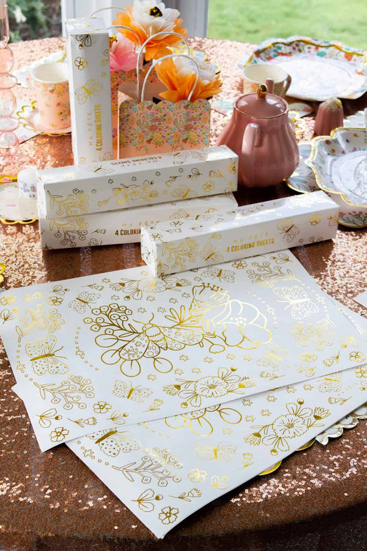 Tea Party Coloring Sheets or Placemats