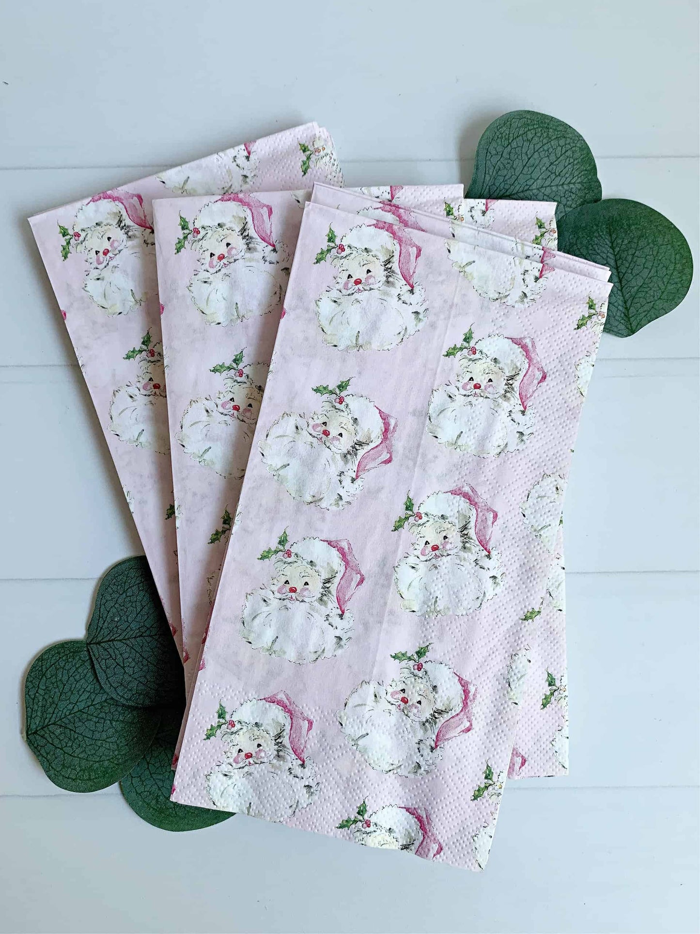 Pink Santa Guest Towels