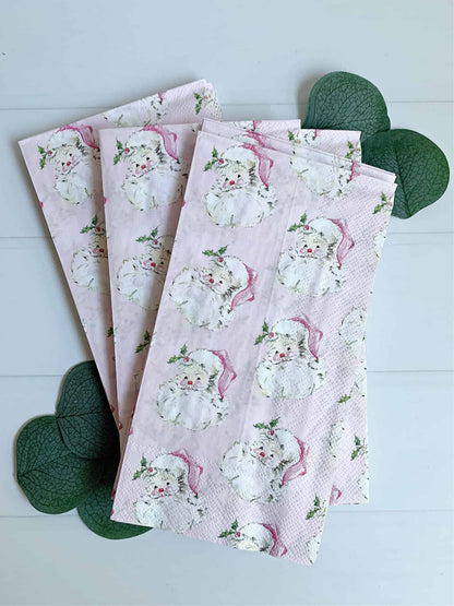 Pink Santa Guest Towels
