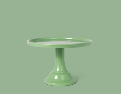 Sage Green Melamine Cake Stand - 8.5 Inch Small Reusable