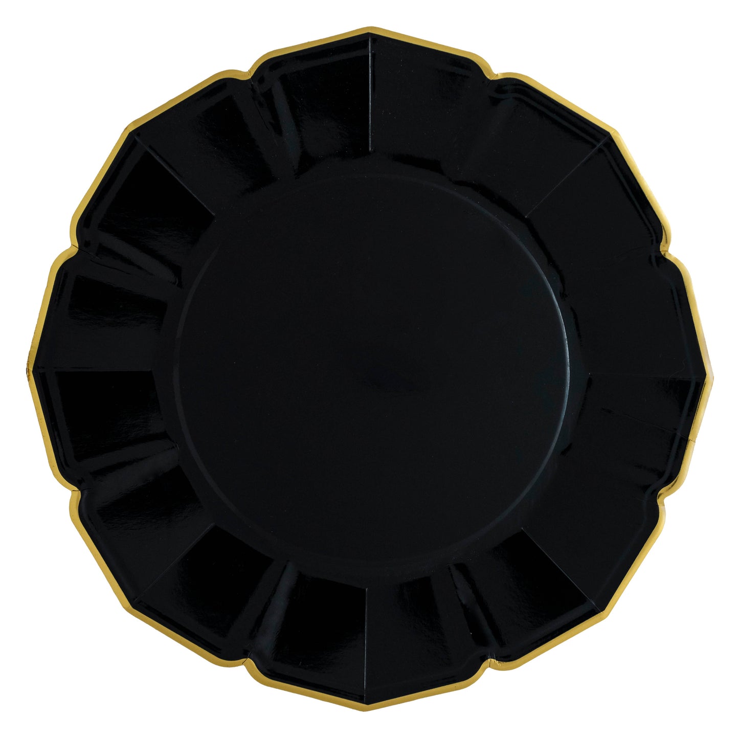 Black Scalloped Dinner Plates