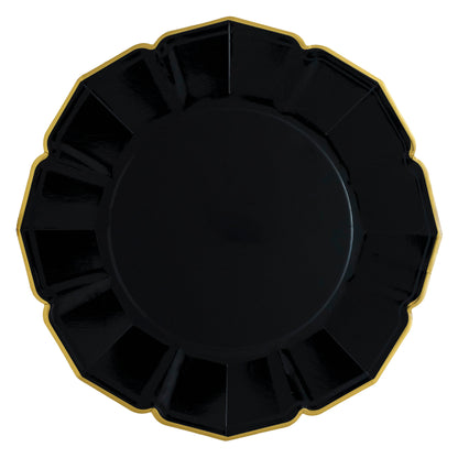 Black Scalloped Dinner Plates