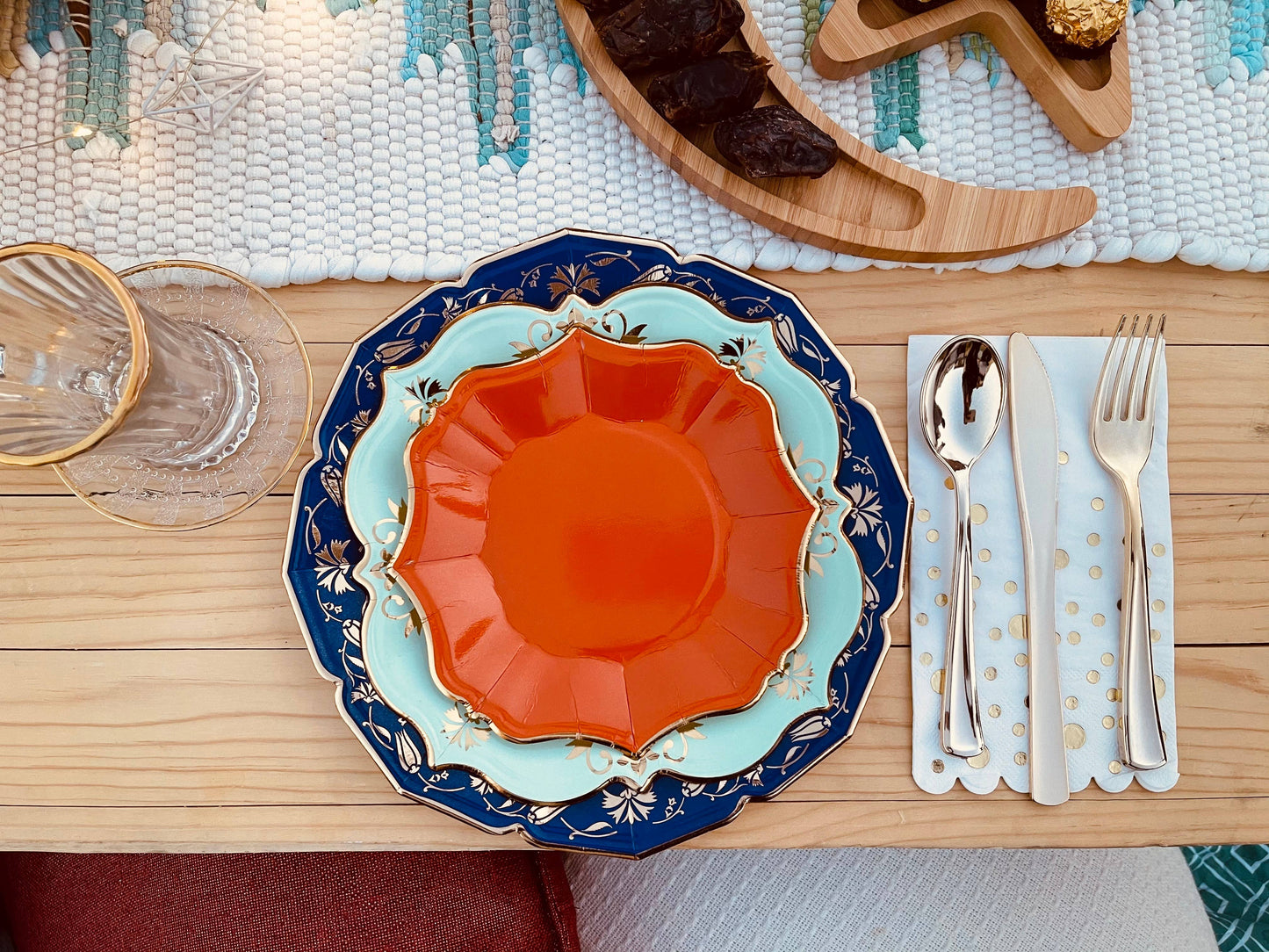 Terracotta Scalloped Dessert Plates