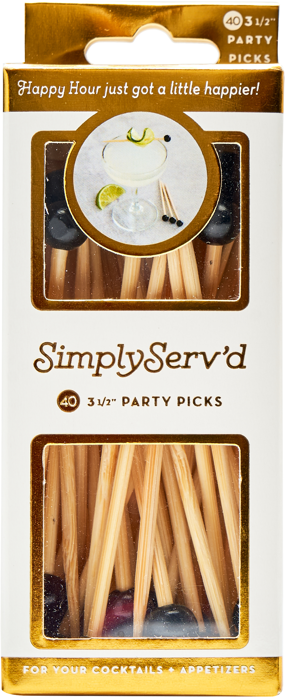 Short Black Party Picks | 3.5 Inches Tall: Set 40