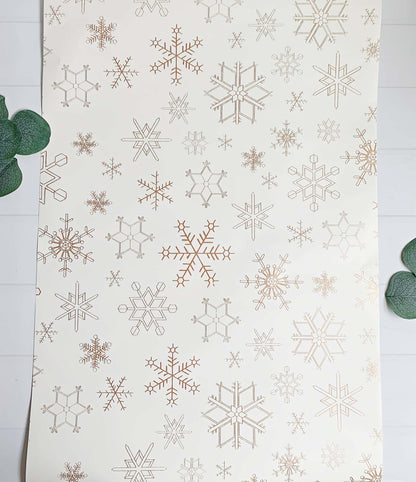 Golden Snowflake Paper Table Runner
