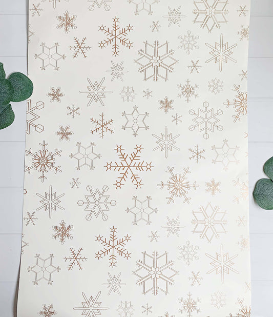 Golden Snowflake Paper Table Runner