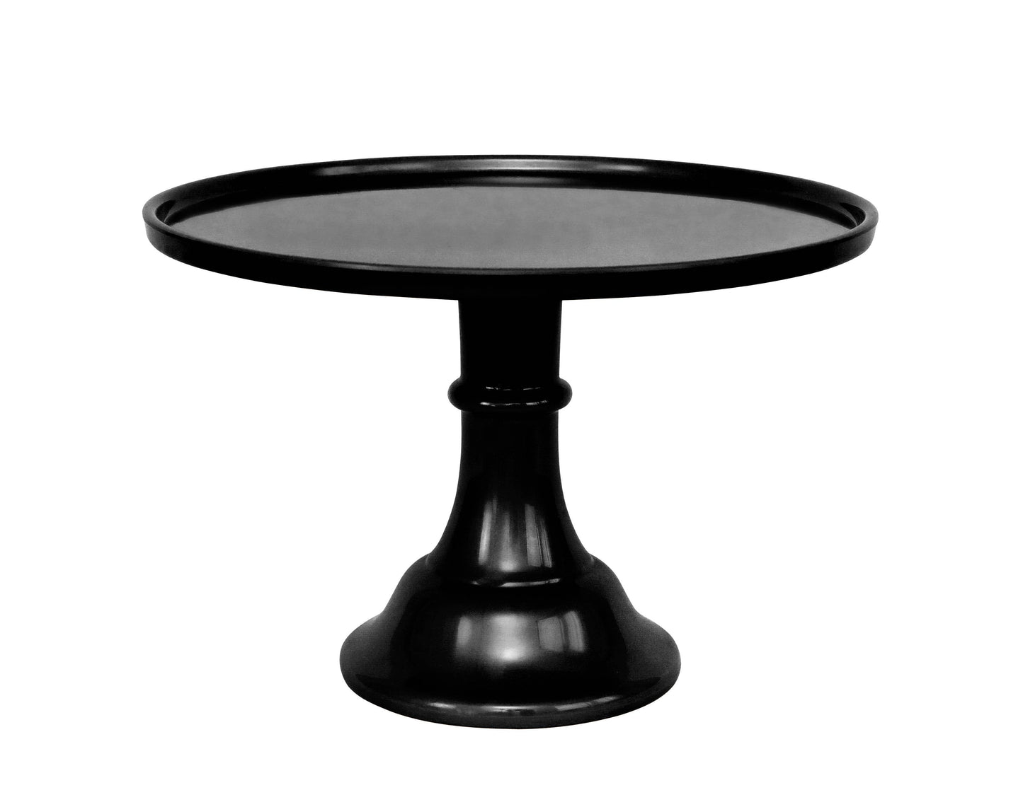 Black Melamine Cake Stand - 11.5 Inch Large Reusable