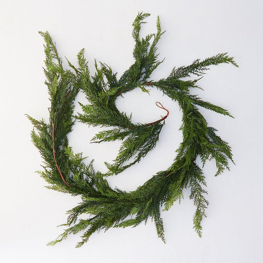 6' Faux Realistic Cedar Deluxe Garland | EnFete Party