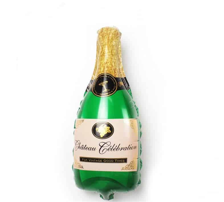 Champagne Balloons Bottle & Glass Set