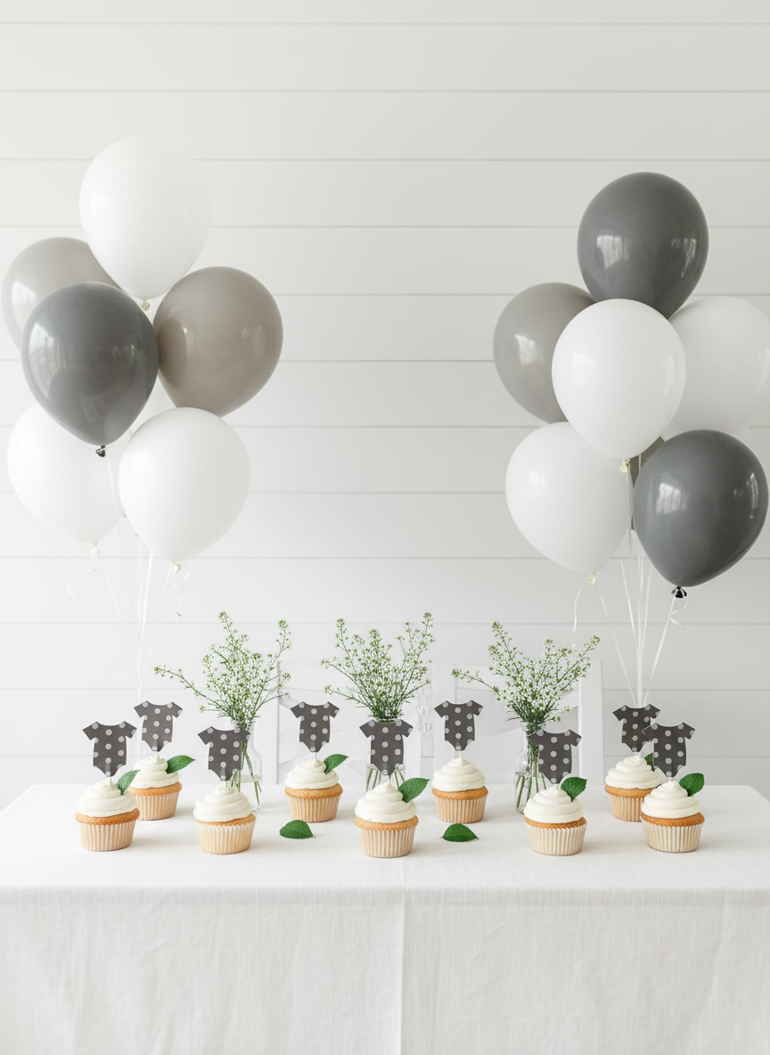 Charcoal Dot Party Display 2